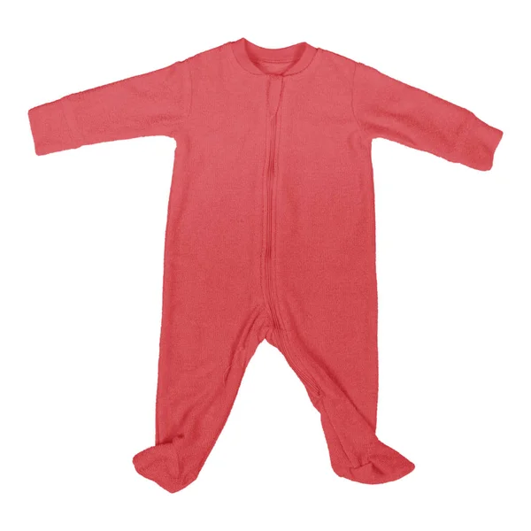 Verwenden Sie Dieses Süße Baby Overall Mock Flame Scarlet Color — Stockfoto