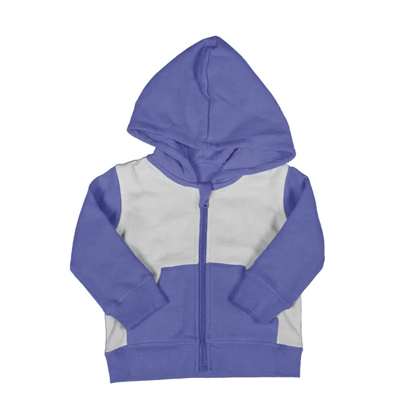 Ein Zip Hoodie Mock Royal Blue Farbe Für Baby Schnell — Stockfoto