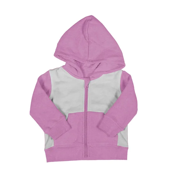 Front View Zip Hoodie Mock Royal Lilac Color Baby Quickly — Stock Photo, Image