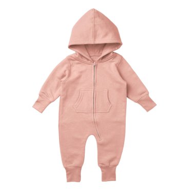 Bu Front View Premium Baby Fleece Mockup In Peach Melba Rengi, basılabilir ve herhangi bir resim düzenleme yazılımı kullanılarak kolayca düzenlenebilir.