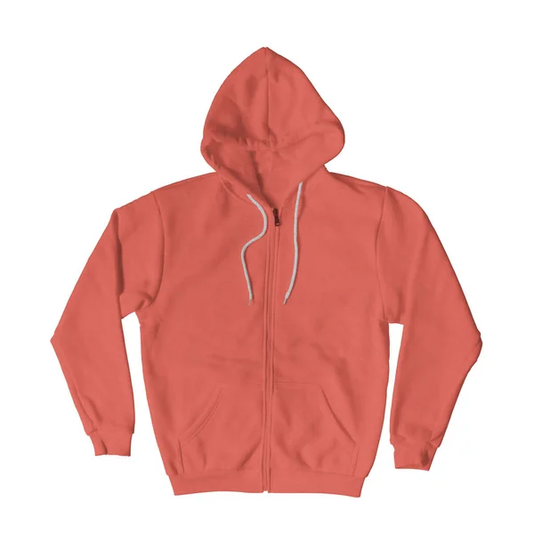 Use Esta Vista Frontal Doce Hoodie Mockup Viver Cor Coral — Fotografia de Stock