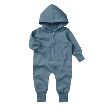 Give a professional touch to your design with this Front View Beautiful Baby Fleece Mock Up In North Atlantic Color. clipart