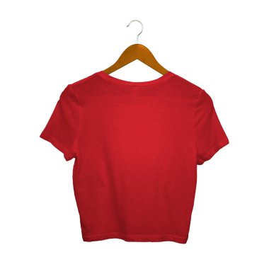 Bu Back View Tatlı Kırpılmış Top Mockup Alev Kırmızısı Rengi, müşterileri mağazanıza götürmenize ve diğer satıcılardan dikkat çekmenize yardımcı olacak