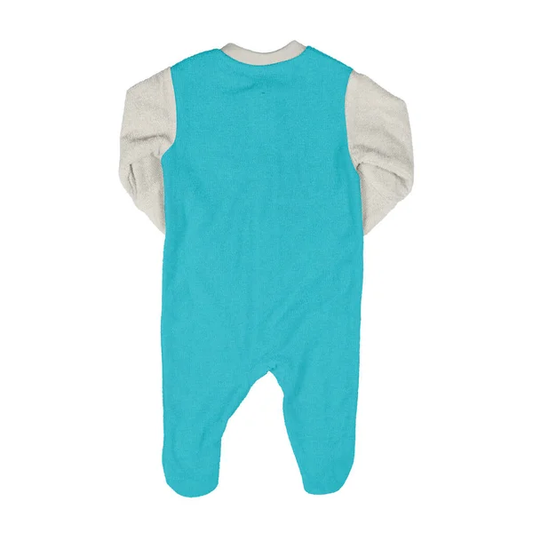Diese Rückenansicht Schöne Baby Jumpsuit Attrappe Scuba Blue Farbe Wird — Stockfoto