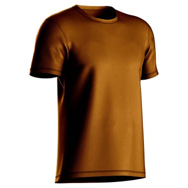 Tasarımlarınızı bir grafik tasarım ustası gibi gösterin Bu Maple Brown Renkli Klasik Jersey T-Shirt Mockup ile.