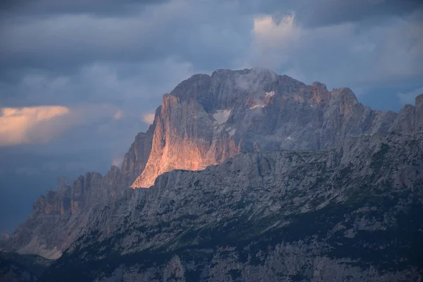 Ηλιοβασίλεμα Στο Όρος Civetta — Φωτογραφία Αρχείου