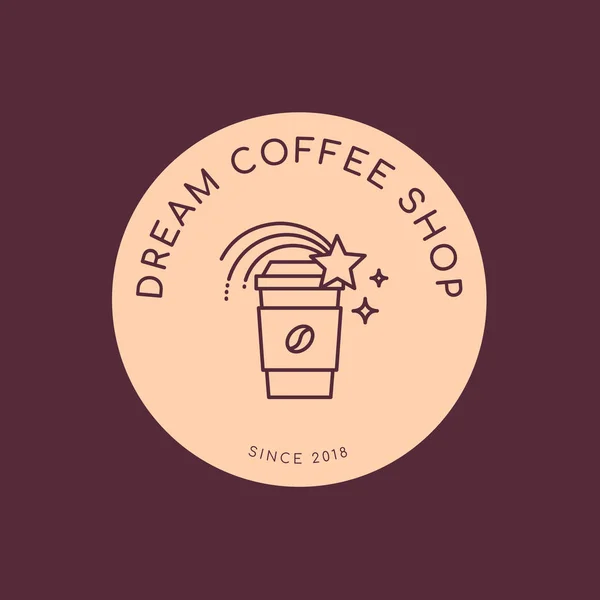 Шаблон Логотипу Кафе Мрії Векторні — стоковий вектор