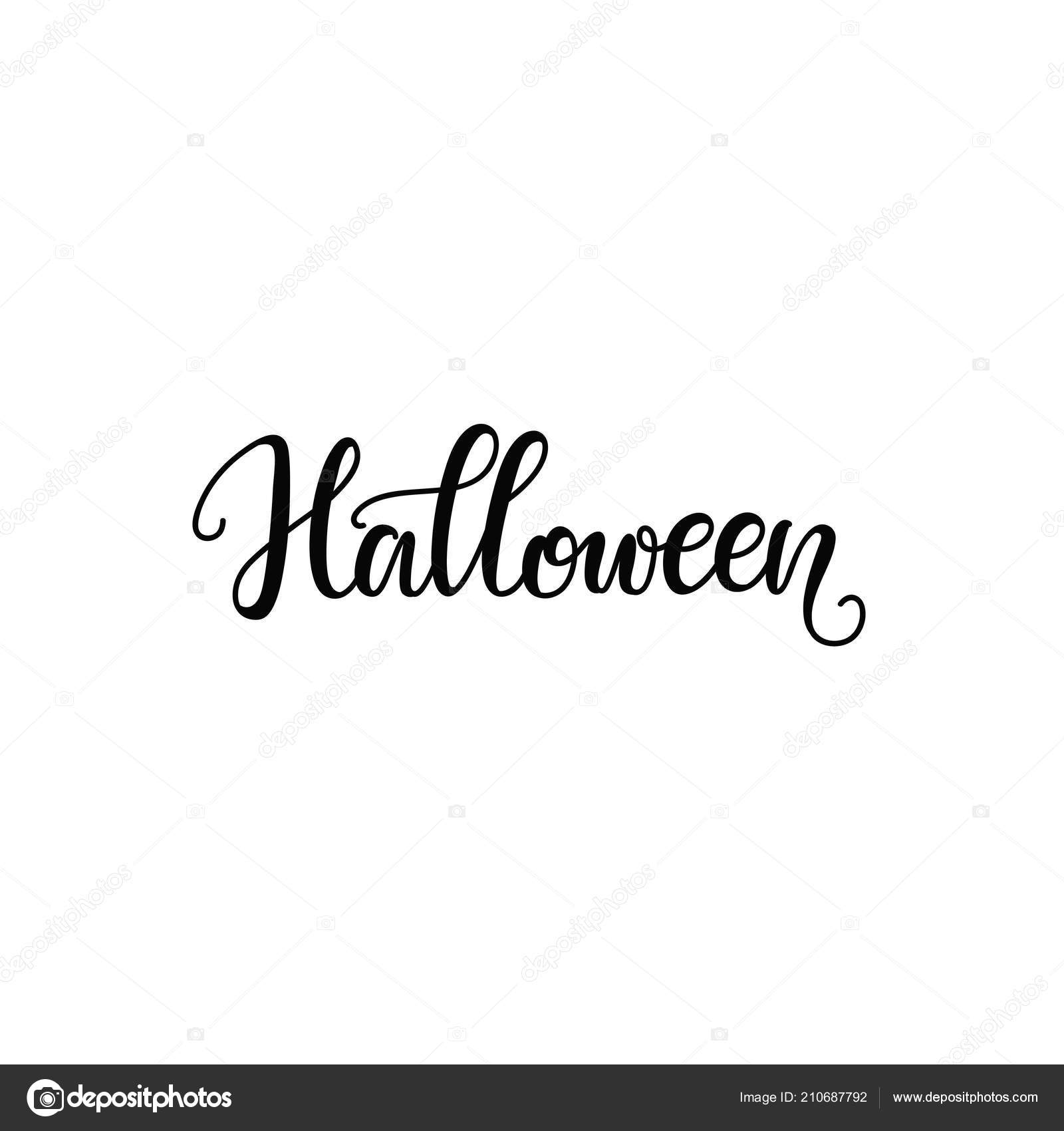 handdrawn lettering word halloween vector stock vector word halloween