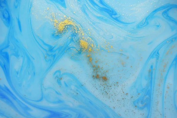 Fondo Mármol Lujo Pintura Azul Con Adición Polvo Oro Arte —  Fotos de Stock