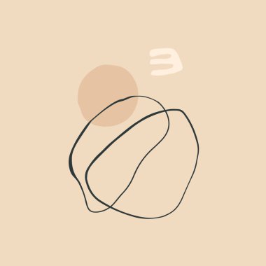 Geometrik şekilleri ve çizgileri olan soyut çağdaş estetik arka plan. Modern duvar dekoru