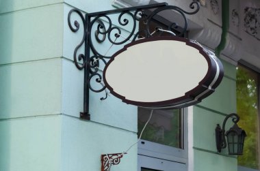 Retro tarzında Led işareti. Mock.