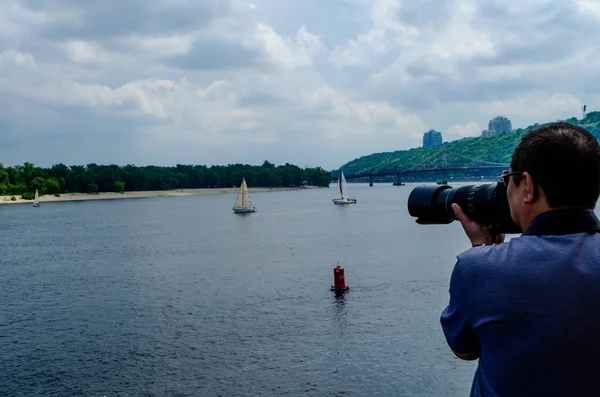 Kiev Oekraïne Mei 2019 Zeilregatta Dag Van Kiev — Stockfoto