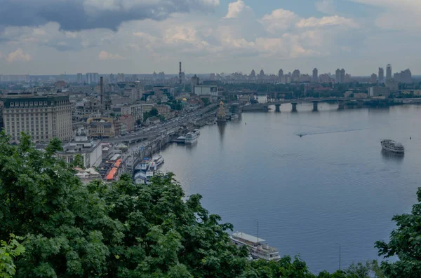 Panorama Van Kiev Vanuit Het Mariinsky Park — Stockfoto