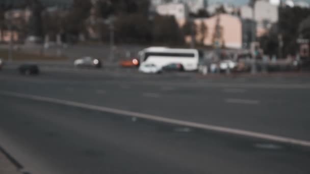 Şehir Yol Arabalar Gitmek — Stok video