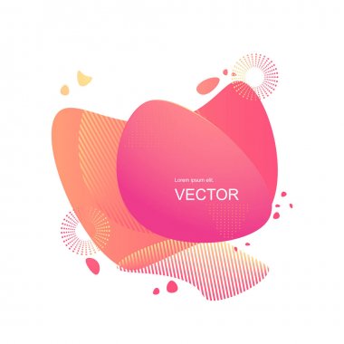  Soyut degrade Banner. Trendy modern tarzda dokular ile degrade lekeleri. Beyaz arka planda yalıtılmış.