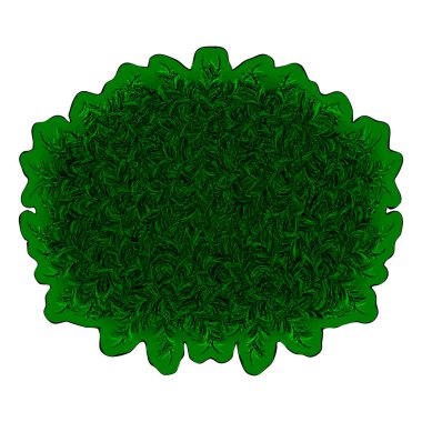 Bir afiş veya kartpostal veya poster tasarımı için kozalaklı doku ile Yeşil poster. Beyaz arka planda yalıtılmış. 