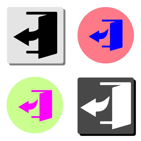 Zadejte Dveře Jednoduchý Plochý Vektorové Ilustrace Ikona Čtyři Různé Barvy — Stockový vektor