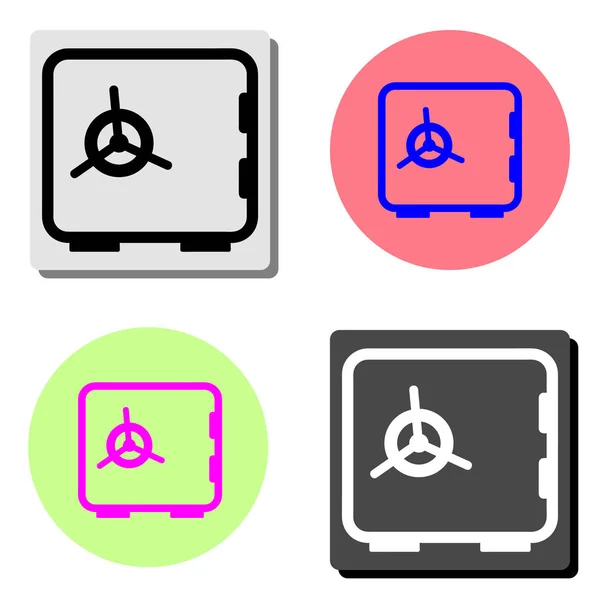 Salvo Ilustración Simple Icono Vector Plano Cuatro Fondos Color Diferentes — Archivo Imágenes Vectoriales