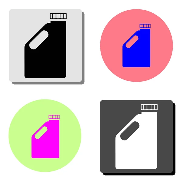 Une Cartouche Carburant Illustration Simple Icône Vectorielle Plate Sur Quatre — Image vectorielle