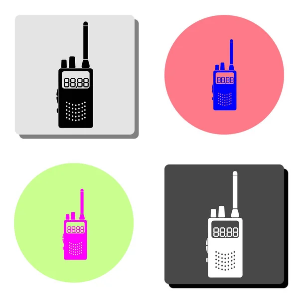 Funksender Einfache Darstellung Des Flachen Vektorsymbols Auf Vier Verschiedenen Farbhintergründen — Stockvektor