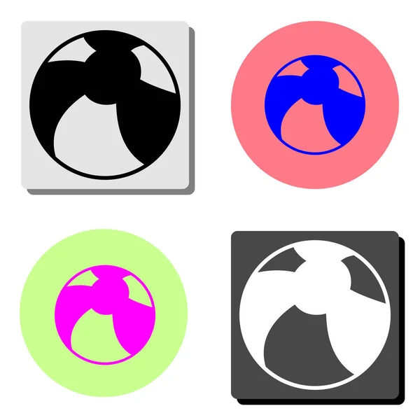 Kinderball Einfache Darstellung Des Flachen Vektorsymbols Auf Vier Verschiedenen Farbhintergründen — Stockvektor