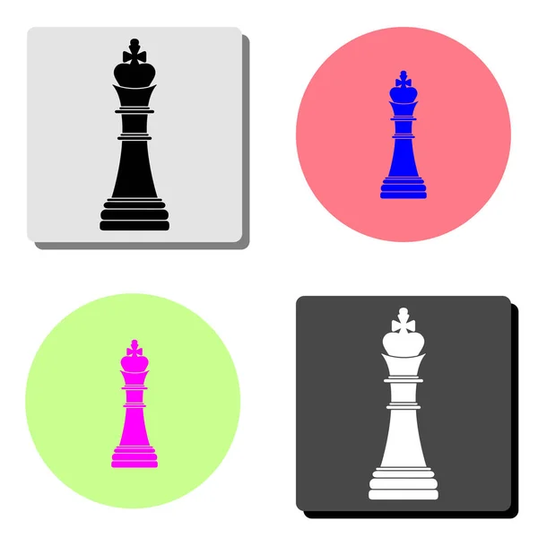 Schachspiel Einfache Darstellung Des Flachen Vektorsymbols Auf Vier Verschiedenen Farbhintergründen — Stockvektor