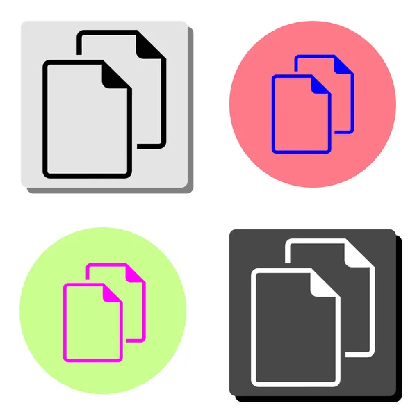 Documento Ilustración Simple Icono Vector Plano Cuatro Fondos Color Diferentes — Vector de stock