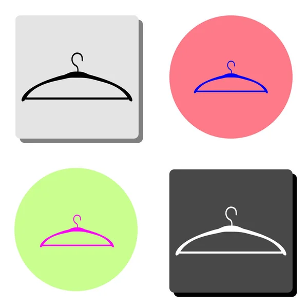 Aufhänger Einfache Darstellung Des Flachen Vektorsymbols Auf Vier Verschiedenen Farbhintergründen — Stockvektor