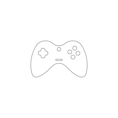 oyun çubuğu. Basit düz vektör simge tasarlamak. Anahat satırı simgesi - düzenlenebilir kontur