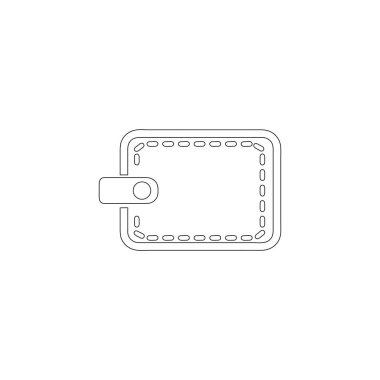 M-cüzdan. Basit düz vektör simge tasarlamak. Anahat satırı simgesi - düzenlenebilir kontur