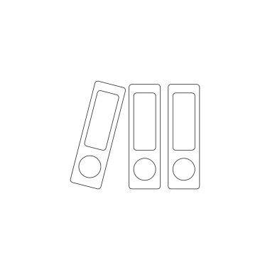 Klasör. Basit düz vektör simge tasarlamak. Anahat satırı simgesi - düzenlenebilir kontur