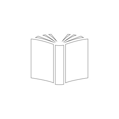 Kitap. Basit düz vektör simge tasarlamak. Anahat satırı simgesi - düzenlenebilir kontur