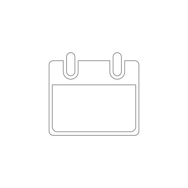 Not defteri. Basit düz vektör simge tasarlamak. Anahat satırı simgesi - düzenlenebilir kontur