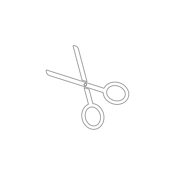 Nůžky Jednoduchý Plochý Vektorové Ilustrace Ikona Symbol Osnovy Linie Upravitelná — Stockový vektor