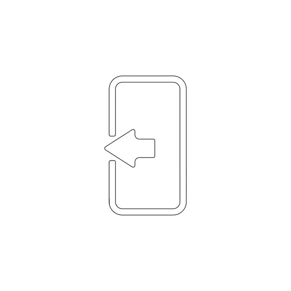 Puerta Ilustración Simple Icono Vector Plano Contorno Símbolo Línea Trazo — Archivo Imágenes Vectoriales