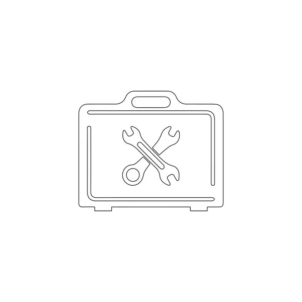 Nástrojů Jednoduchý Plochý Vektorové Ilustrace Ikona Symbol Osnovy Linie Upravitelná — Stockový vektor