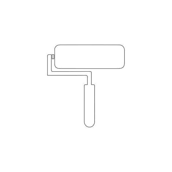 Farbwalze Einfache Darstellung Des Flachen Vektorsymbols Umrisssymbol Editierbarer Strich — Stockvektor
