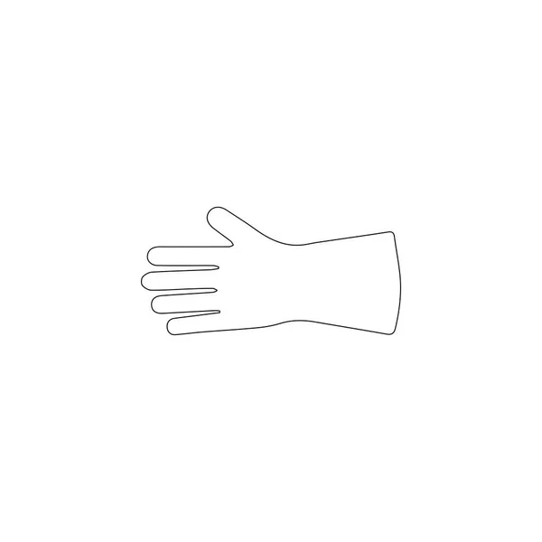 Безопасная Жесткая Конструктивная Перчатка Простая Иллюстрация Значка Плоского Вектора Символ — стоковый вектор
