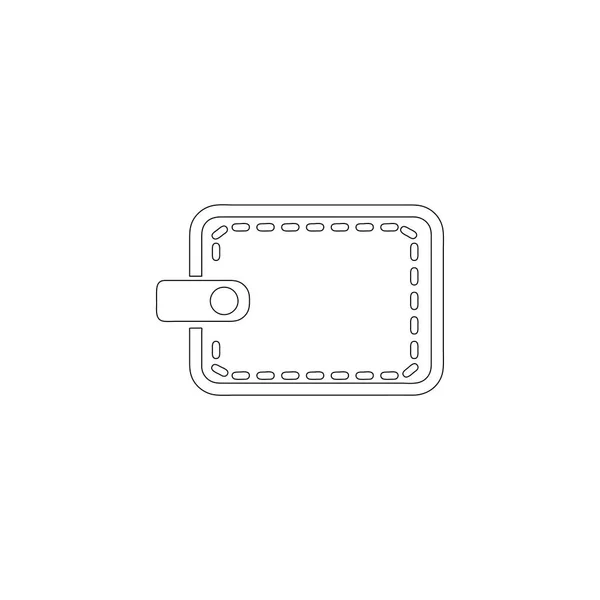 Peněženka Jednoduchý Plochý Vektorové Ilustrace Ikona Symbol Osnovy Linie Upravitelná — Stockový vektor