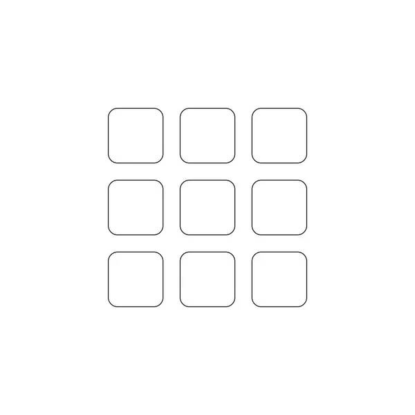 Cube Géométrique Illustration Simple Icône Vectorielle Plate Symbole Ligne Contour — Image vectorielle