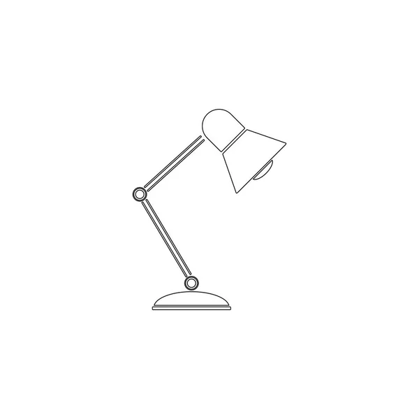 Bordlampa Enkel Flat Ikonen Vektorillustration Line Dispositionssymbolen Redigerbar Stroke — Stock vektor