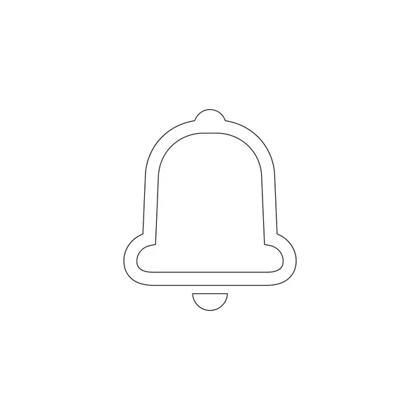 Bell Proste Płaskie Wektor Ikona Ilustracja Symbol Konspektu Wiersza Edytowalny — Wektor stockowy