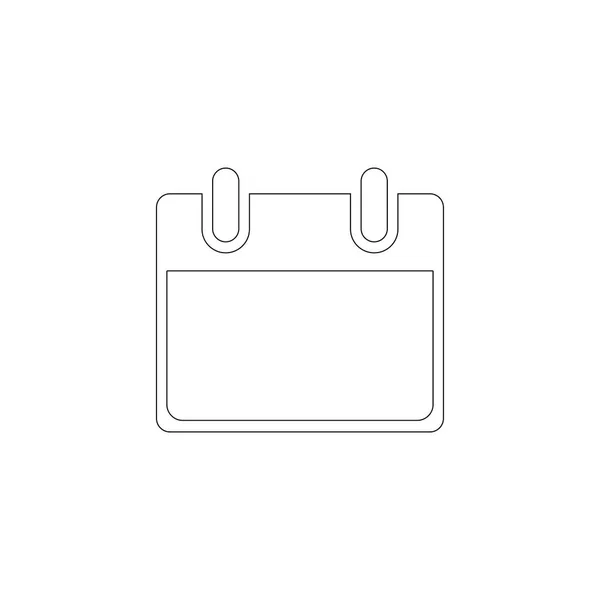 Cuaderno Notas Ilustración Simple Icono Vector Plano Contorno Símbolo Línea — Vector de stock