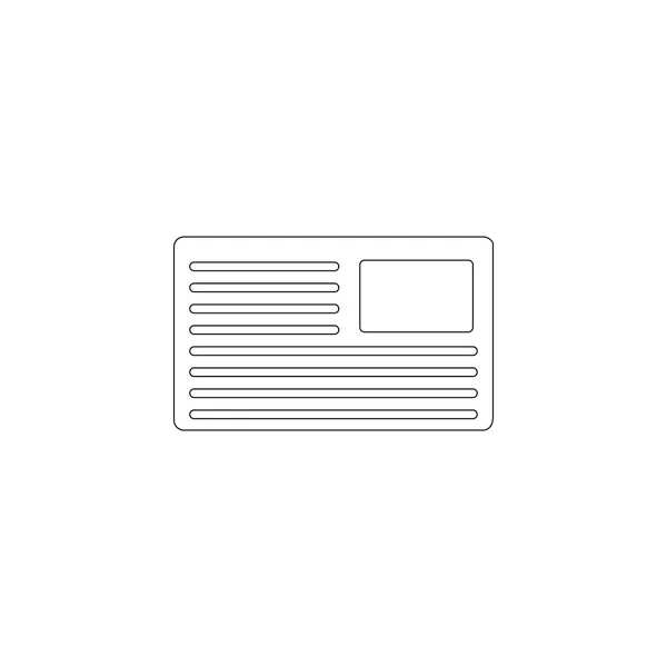 Dokumentum Egyszerű Lapos Vector Icon Illusztráció Vonal Szimbólumát Szerkeszthető Stroke — Stock Vector