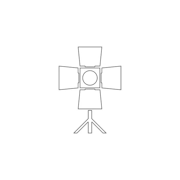 Прожектор Проста Плоска Векторна Іконка Символ Контурного Рядка Змінений Хід — стоковий вектор