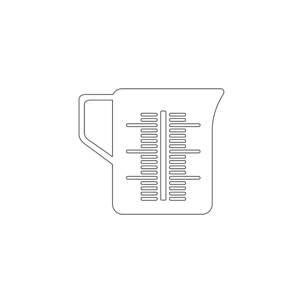 Mérési Üveg Egyszerű Lapos Vector Icon Illusztráció Vonal Szimbólumát Szerkeszthető — Stock Vector