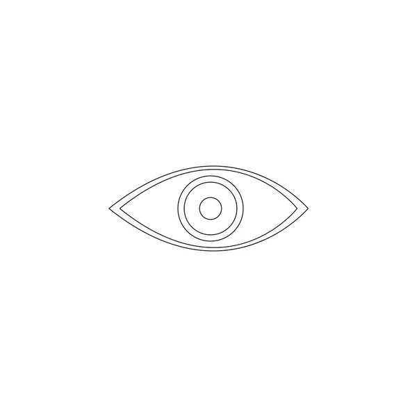 Μάτι Απλή Επίπεδη Διανυσματικά Εικονογράφηση Εικόνα Γραμμή Σύμβολο Διάρθρωσης Επεξεργάσιμο — Διανυσματικό Αρχείο