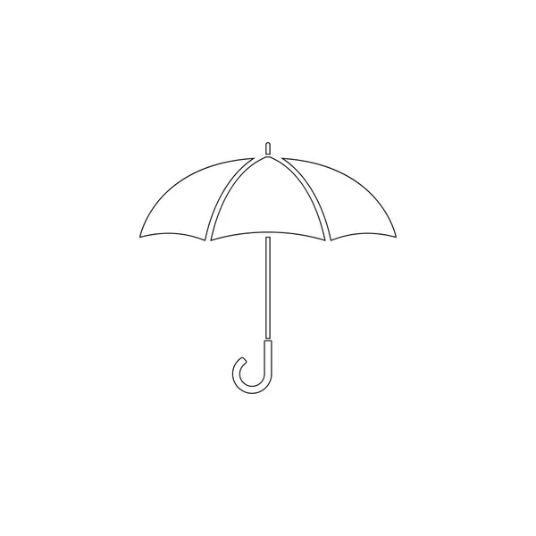 Parapluie Illustration Simple Icône Vectorielle Plate Symbole Ligne Contour Course — Image vectorielle