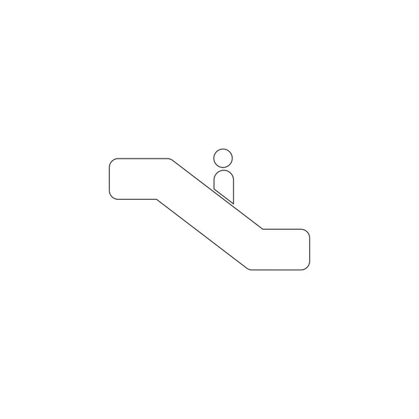Treppe Einfache Darstellung Des Flachen Vektorsymbols Umrisssymbol Editierbarer Strich — Stockvektor