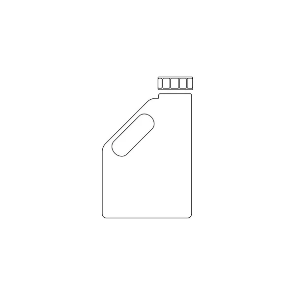 Uma Lata Combustível Ilustração Simples Ícone Vetor Plano Símbolo Linha — Vetor de Stock
